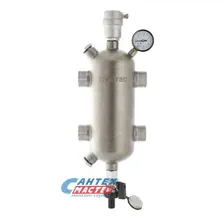 Гидрострелка 1 1/4" нр VALTEC 8,6 м3 час, 200 квт, ду 32, для систем отопления частного дома, из нержавейки, для систем отопления